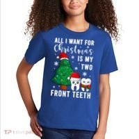 All I Want From Christmas Is My Two Front Teeth Gift Xmas Great Gift Kids T-Shirt thumb 2