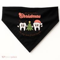 All I Want For Christmas Is My Two Front Teeth Xmas Tree Funny Gift USA-Made Doggie Bandana thumb 0