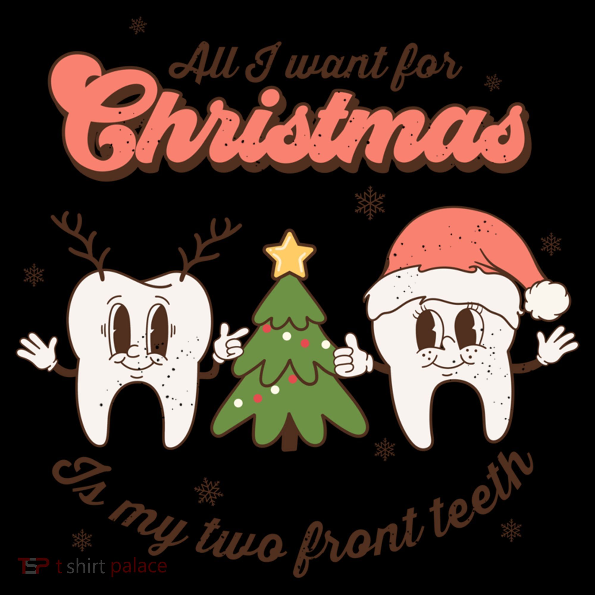 All I Want For Christmas Is My Two Front Teeth Xmas Tree Funny Gift Coffee Mug