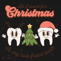 All I Want For Christmas Is My Two Front Teeth Xmas Tree Funny Gift Ornament thumb 1