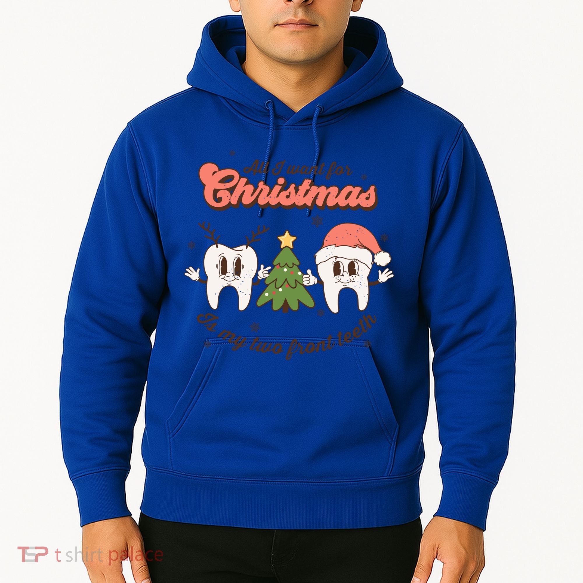All I Want For Christmas Is My Two Front Teeth Xmas Tree Funny Gift Hoodie