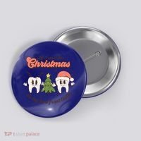 All I Want For Christmas Is My Two Front Teeth Xmas Tree Funny Gift Button thumb 0