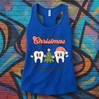 All I Want For Christmas Is My Two Front Teeth Xmas Tree Funny Gift Women's Tank Top thumb 3
