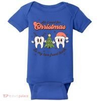 All I Want For Christmas Is My Two Front Teeth Xmas Tree Funny Gift Baby Bodysuit thumb 0