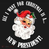 All I Want For Christmas Is A New President Funny Word Play Women's Hoodie thumb 2