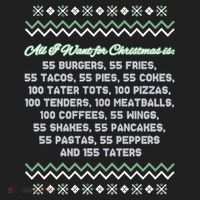 All I Want For Christmas Is 55 Burgers Tacky Sweater Beanie thumb 2