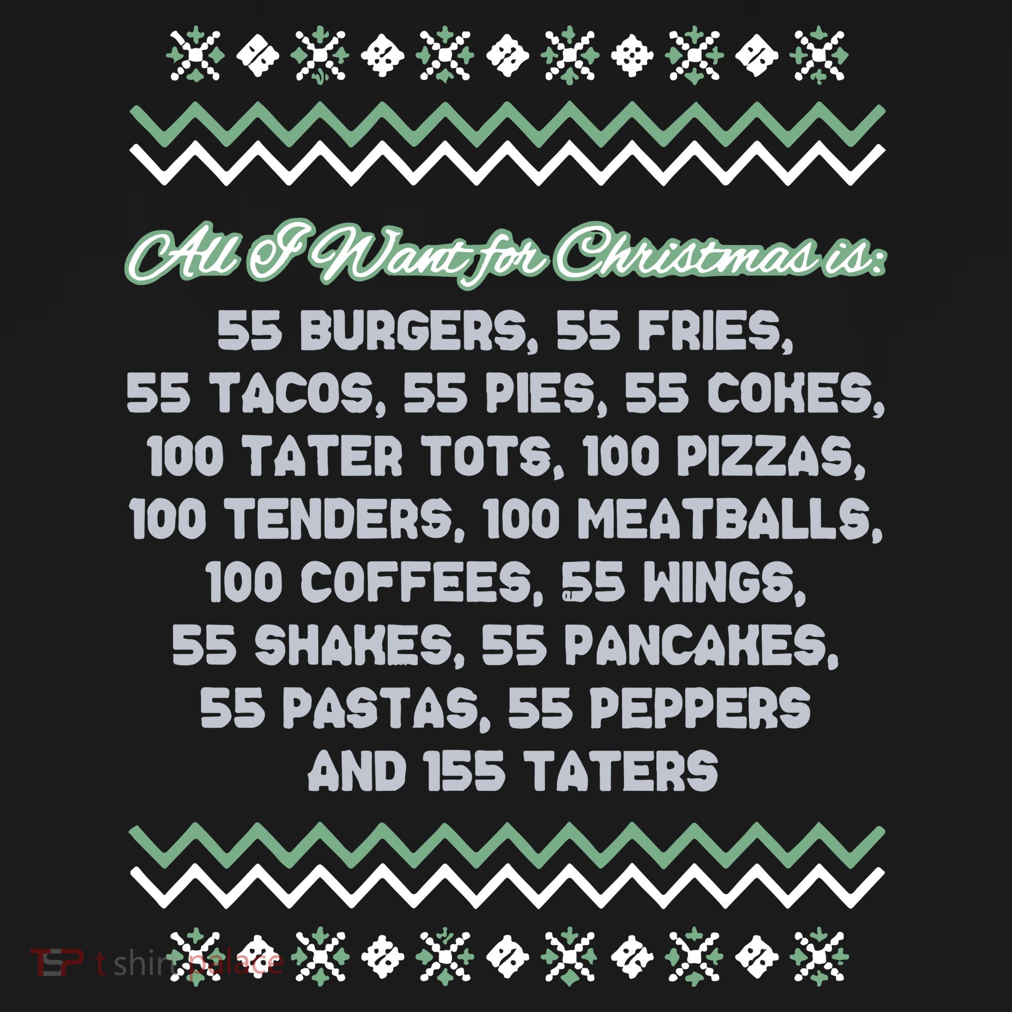 All I Want For Christmas Is 55 Burgers Tacky Sweater Coaster