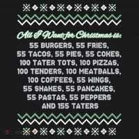 All I Want For Christmas Is 55 Burgers Tacky Sweater Women's Tank Top thumb 5