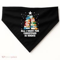 All I Want For Christmas Is Books Xmas Book Reader Reading Gift USA-Made Doggie Bandana thumb 0