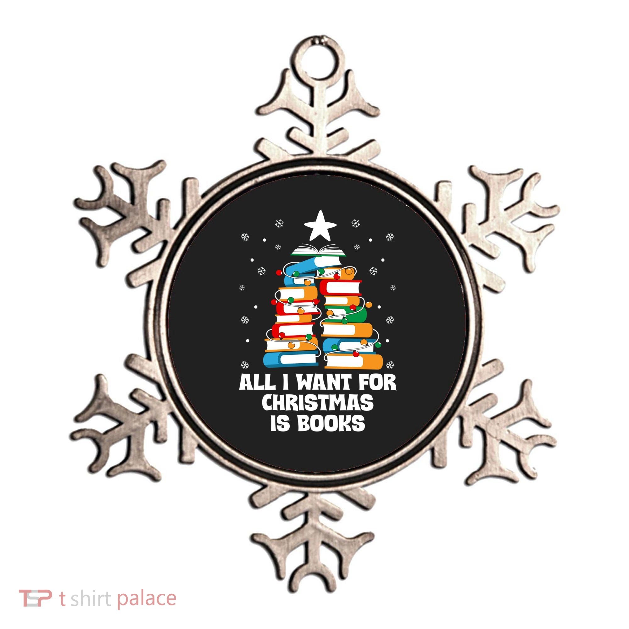 All I Want For Christmas Is Books Xmas Book Reader Reading Gift Ornament