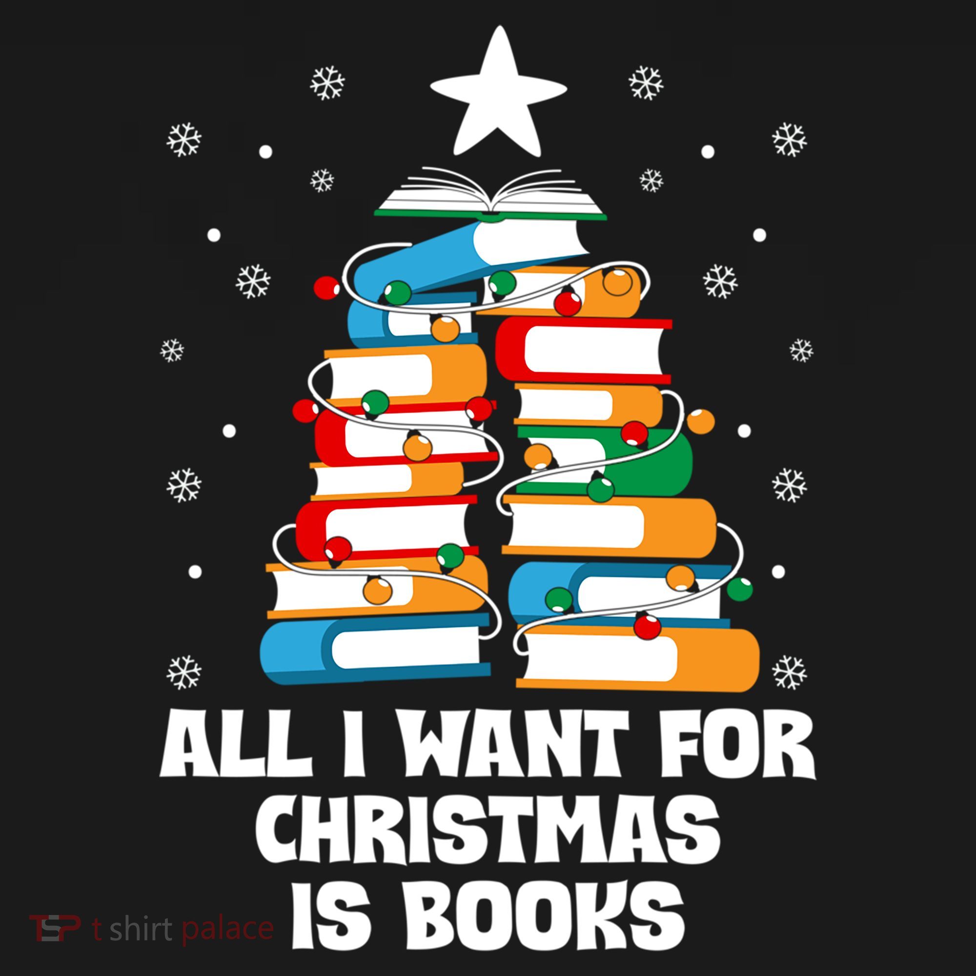 All I Want For Christmas Is Books Xmas Book Reader Reading Gift Ornament