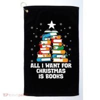 All I Want For Christmas Is Books Xmas Book Reader Reading Gift Golf Towel thumb 0