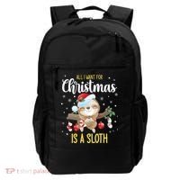 All I Want For Christmas Is A Sloth Funny Sleeping Sloth Gift Backpack thumb 0