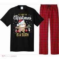 All I Want For Christmas Is A Sloth Funny Sleeping Sloth Gift Pajama Set thumb 0