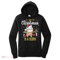 All I Want For Christmas Is A Sloth Funny Sleeping Sloth Gift Women's Hoodie thumb 0