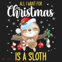 All I Want For Christmas Is A Sloth Funny Sleeping Sloth Gift Hat thumb 2