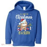 All I Want For Christmas Is A Sloth Funny Sleeping Sloth Gift Toddler Hoodie thumb 0