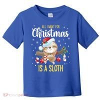 All I Want For Christmas Is A Sloth Funny Sleeping Sloth Gift Toddler T-Shirt thumb 0