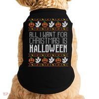 All I Want For Christmas Is Halloween Ugly Sweater Holiday Gift Doggie Tank thumb 0