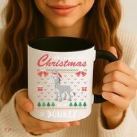 All I Want For Christmas Is A Donkey Ugly Christmas Sweater Gift Coffee Mug thumb 3