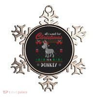 All I Want For Christmas Is A Donkey Ugly Christmas Sweater Gift Ornament thumb 0