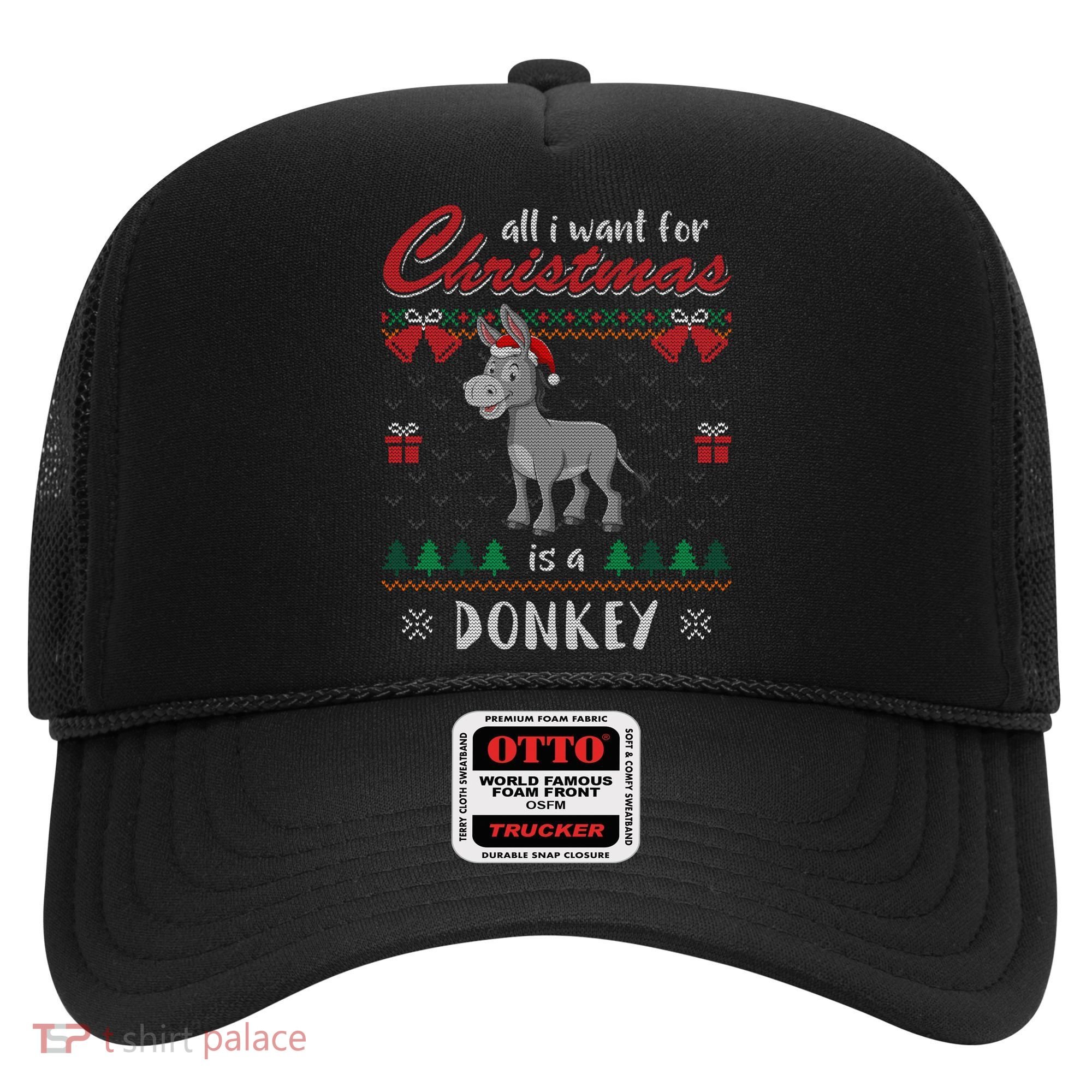 All I Want For Christmas Is A Donkey Ugly Christmas Sweater Gift Hat