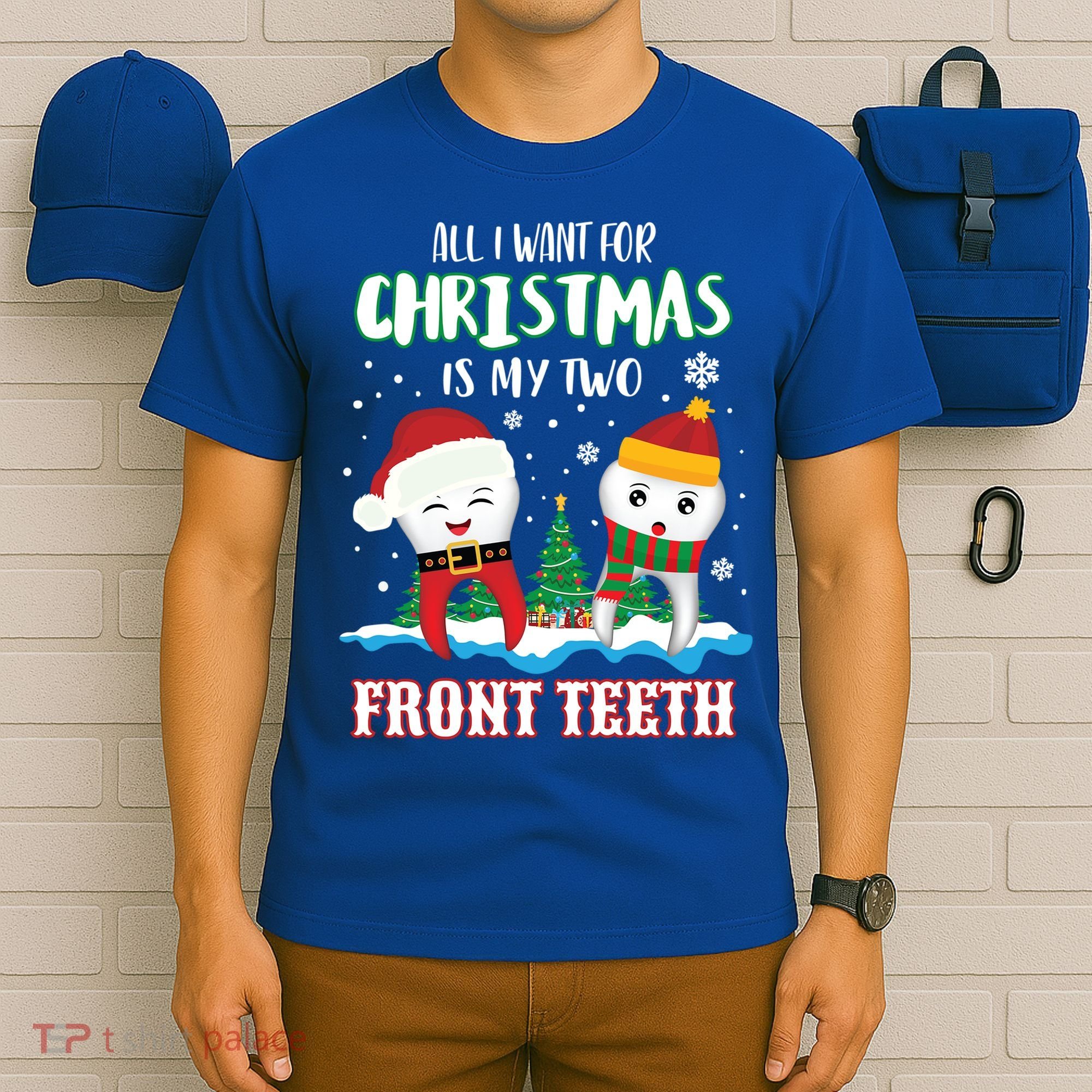 All I Want For Christmas Is My Two Front Teeth Xmas Gift T-Shirt