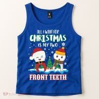 All I Want For Christmas Is My Two Front Teeth Xmas Gift Tank Top thumb 2