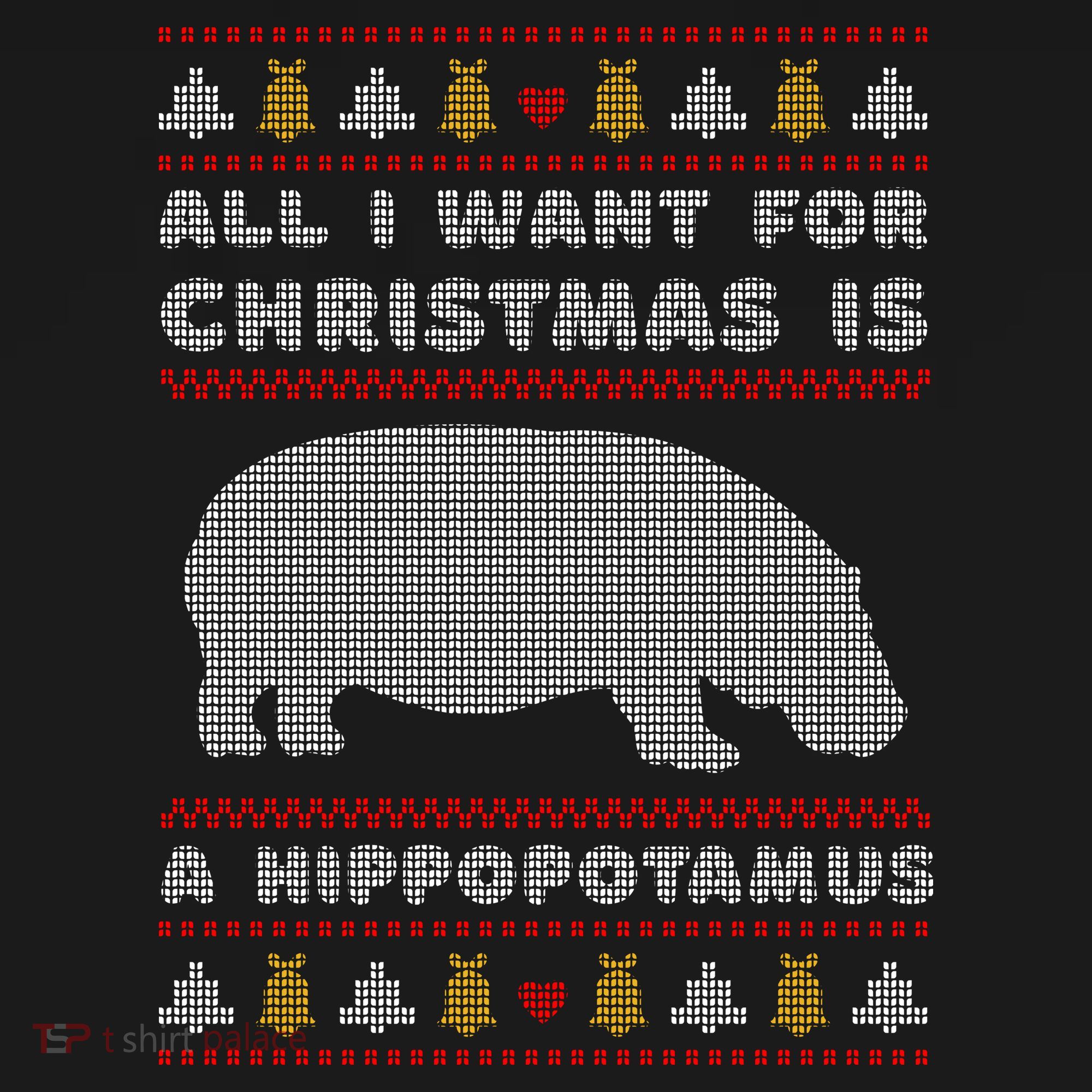 All I Want For Christmas Is A Hippopotamus Cute Ugly Christmas Bucket Hat