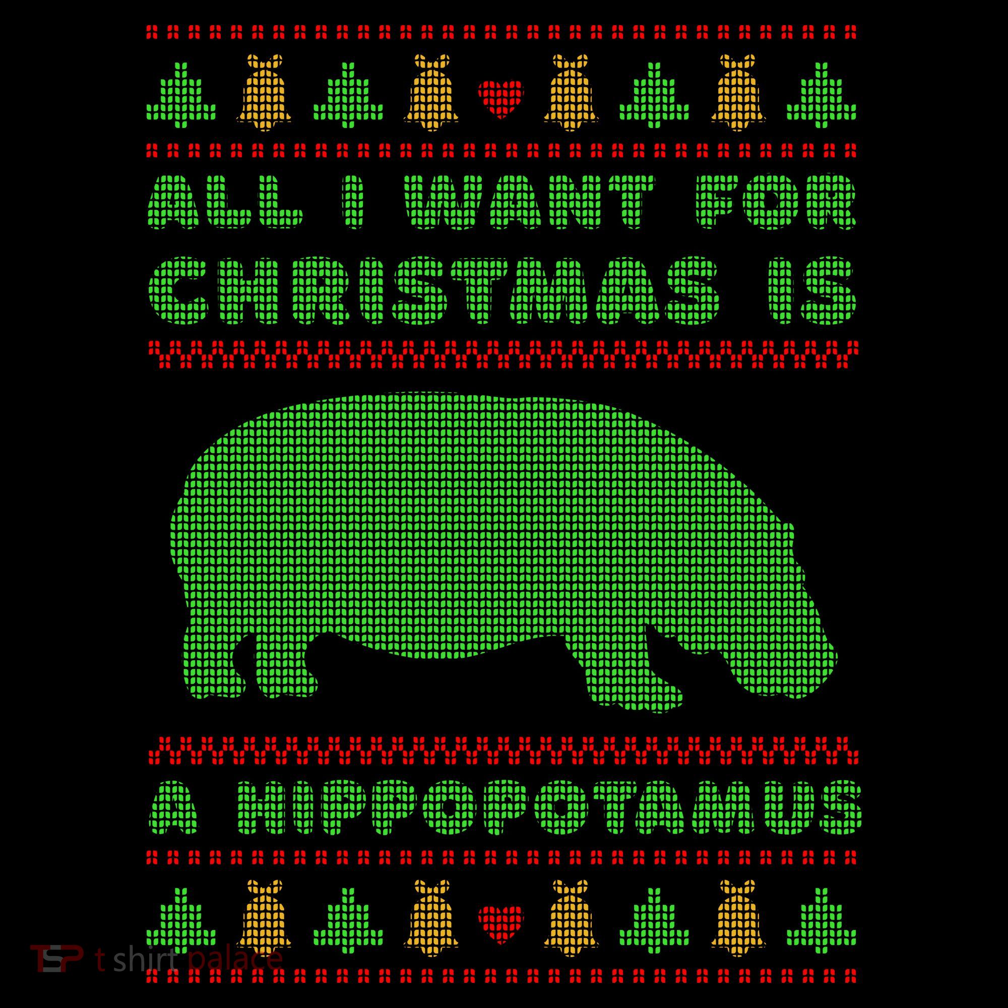 All I Want For Christmas Is A Hippopotamus Cute Ugly Christmas Coffee Mug