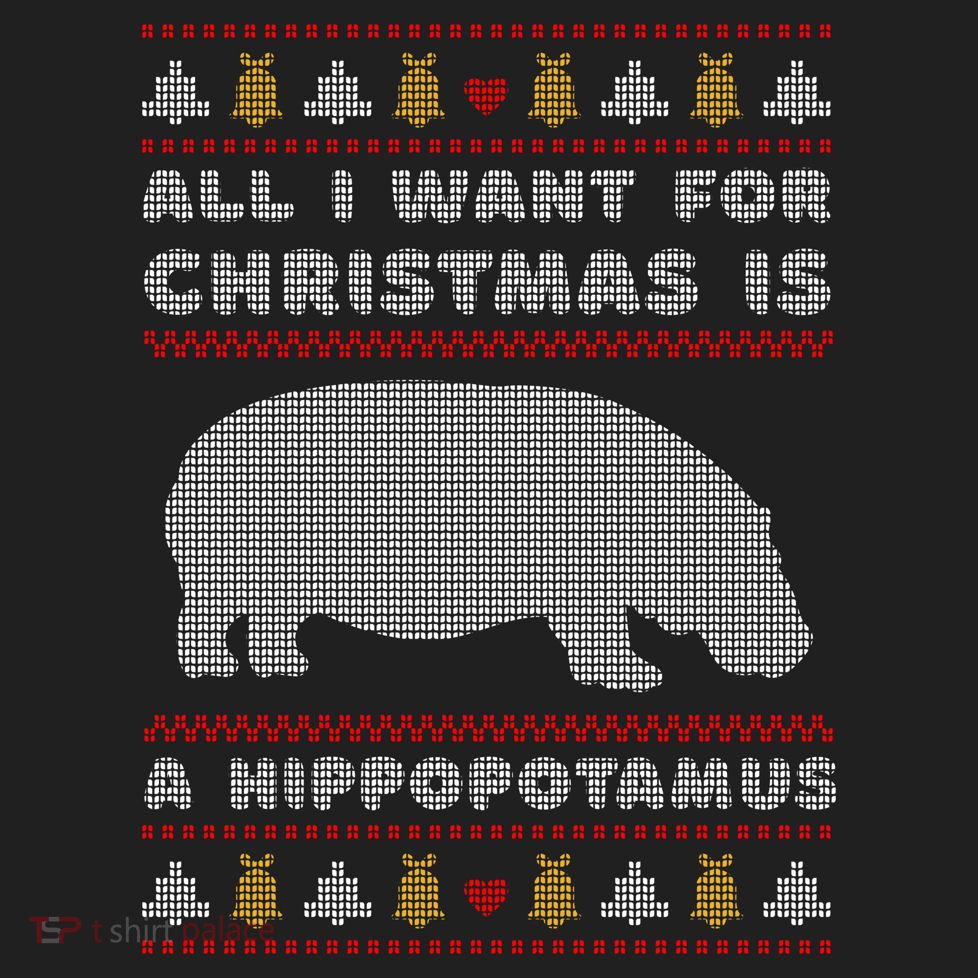 All I Want For Christmas Is A Hippopotamus Cute Ugly Christmas Hat