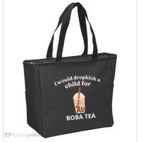 Awesome I Would Dropkick A Child For Boba Tote Bag thumb 2