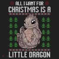 All I Want For Christmas Is A Dragon Ugly Xmas Sweater Gift Beanie thumb 2