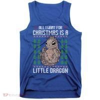 All I Want For Christmas Is A Dragon Ugly Xmas Sweater Gift Tank Top thumb 0