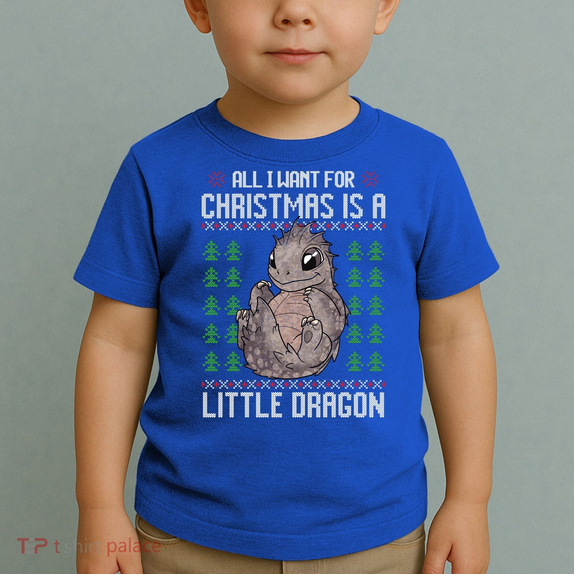 All I Want For Christmas Is A Dragon Ugly Xmas Sweater Gift Toddler T-Shirt