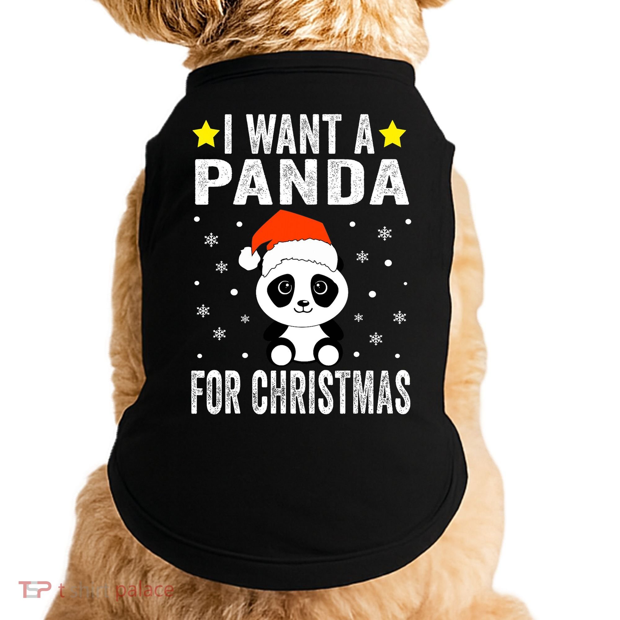 All I Want For Christmas Is More Pandas Christmas Doggie Tank