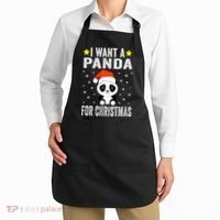 All I Want For Christmas Is More Pandas Christmas Apron thumb 2