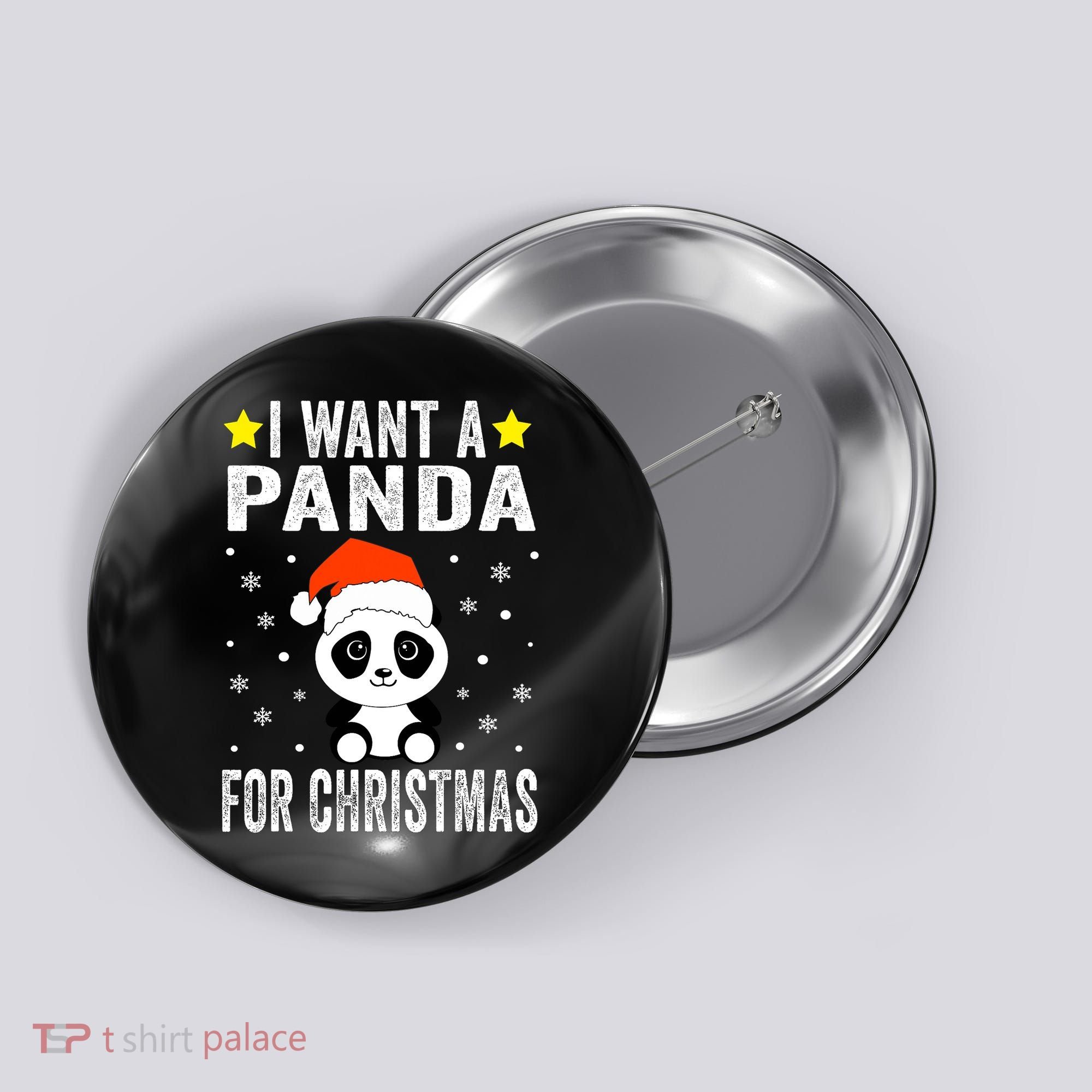 All I Want For Christmas Is More Pandas Christmas Button