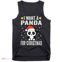 All I Want For Christmas Is More Pandas Christmas Tank Top thumb 0