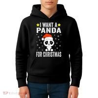 All I Want For Christmas Is More Pandas Christmas Kids Hoodie thumb 4