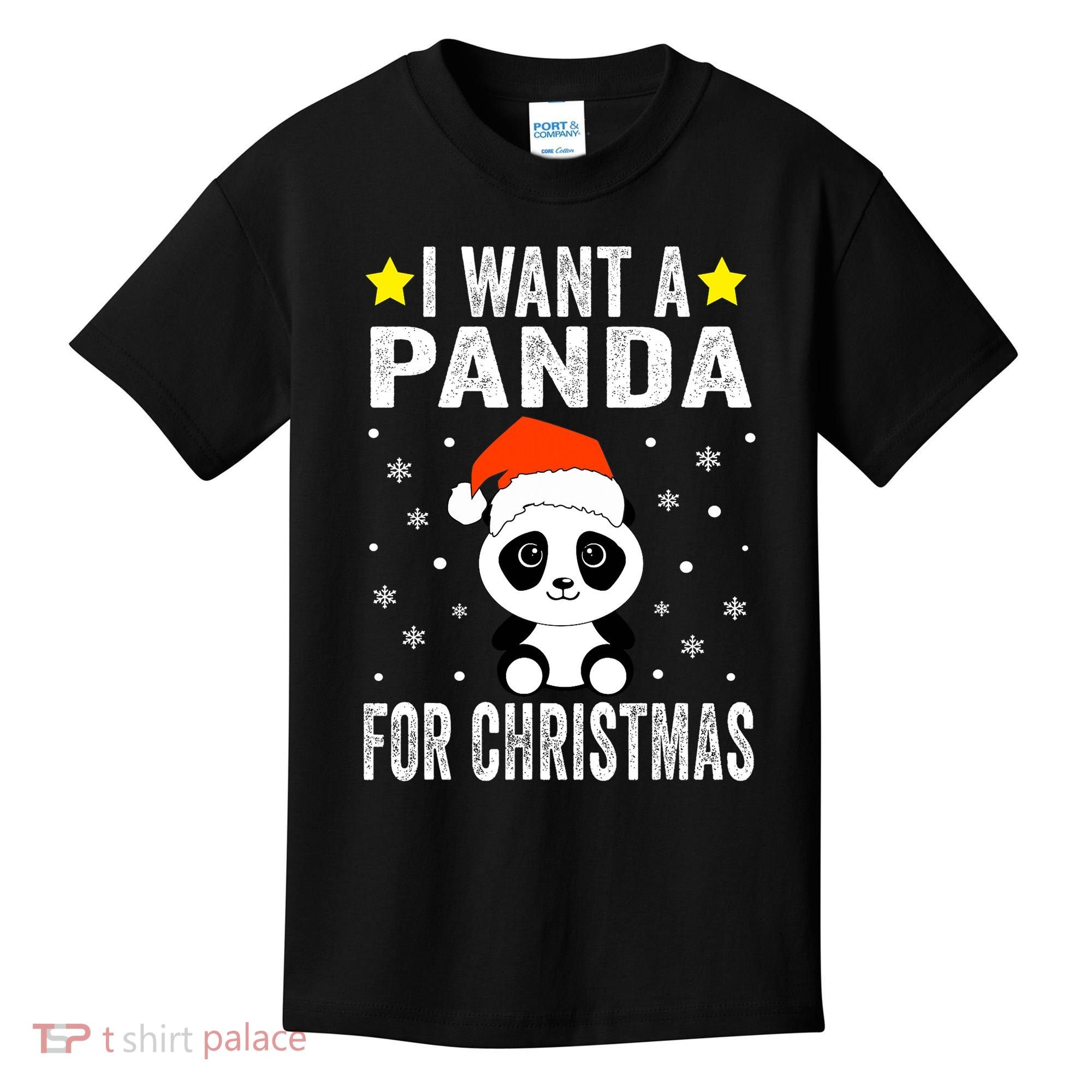 All I Want For Christmas Is More Pandas Christmas Kids T-Shirt
