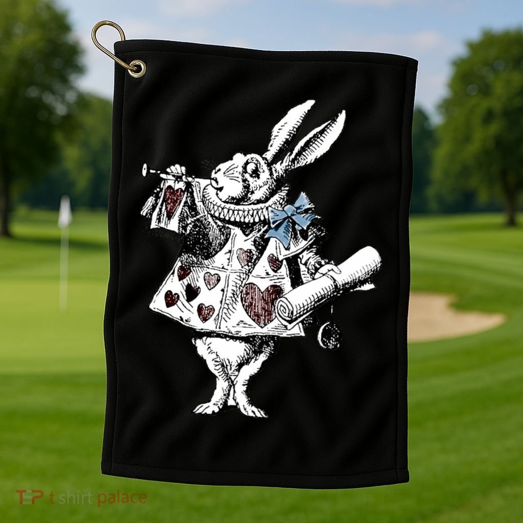Alice In Wonderland White Rabbit Platinum Collection Golf Towel ...