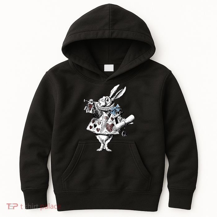 Alice In Wonderland White Rabbit Kids Hoodie | TShirtPalace