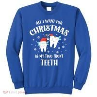 All I Want For Christmas Is My Two Front Teeth Funny Dentist Gift Sweatshirt thumb 0