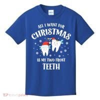 All I Want For Christmas Is My Two Front Teeth Funny Dentist Gift Kids T-Shirt thumb 0