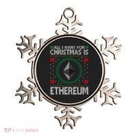 All I Want For Christmas Is Ethereum Crypto Holiday Ornament thumb 0