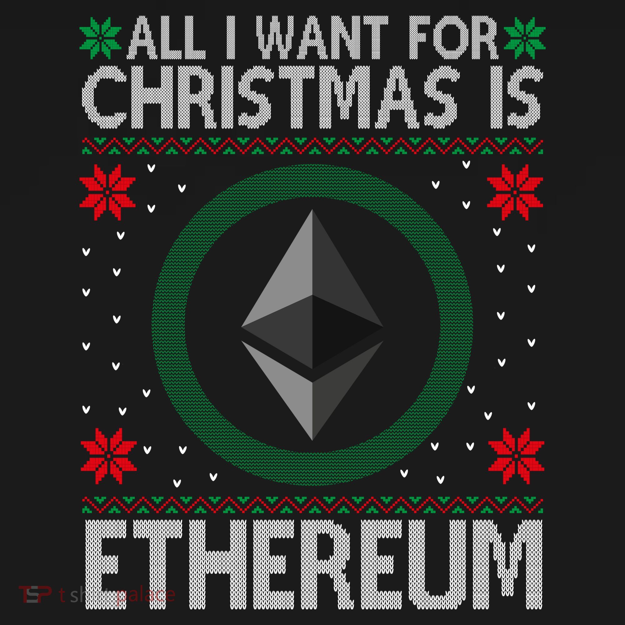 All I Want For Christmas Is Ethereum Crypto Holiday Ornament