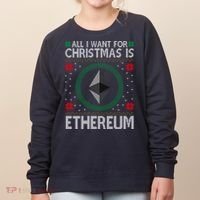 All I Want For Christmas Is Ethereum Crypto Holiday Women's Sweatshirt thumb 0