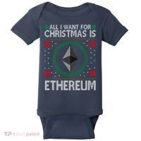 All I Want For Christmas Is Ethereum Crypto Holiday Baby Bodysuit thumb 0