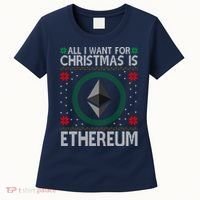 All I Want For Christmas Is Ethereum Crypto Holiday Women's T-Shirt thumb 0